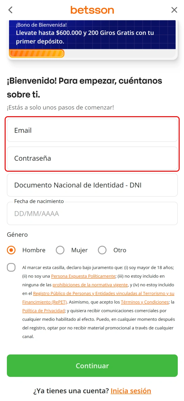Restablece tu contraseña de Betsson siguiendo el proceso de recuperación disponible.